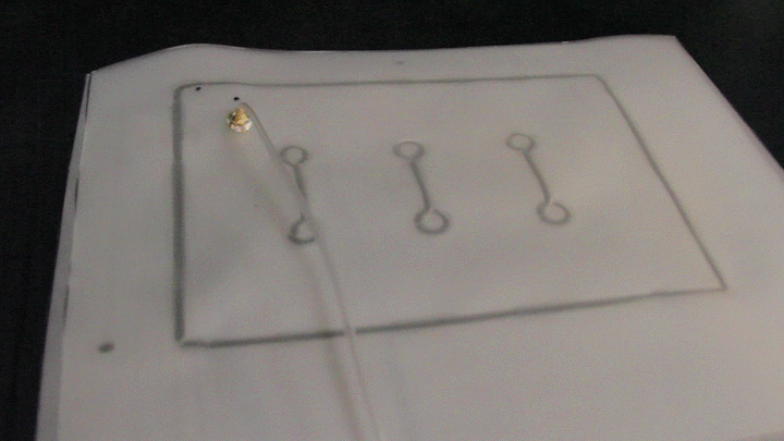 Animation showing an air bubble inflate and curl up.